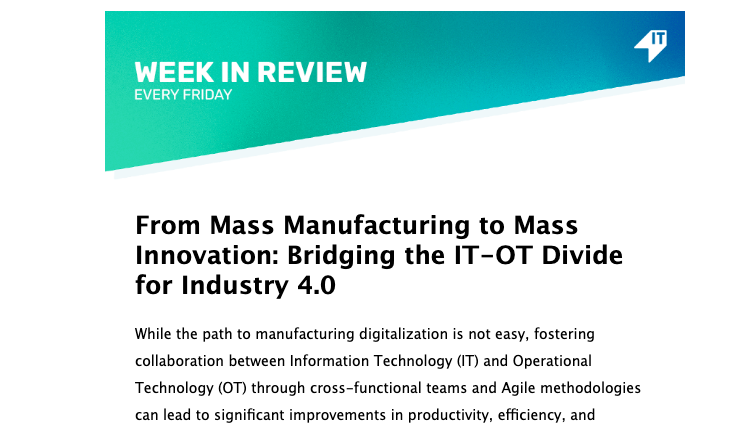 From Mass Manufacturing to Mass Innovation: Bridging the IT-OT Divide for Industry 4.0 – by IT Revolution (2024)
